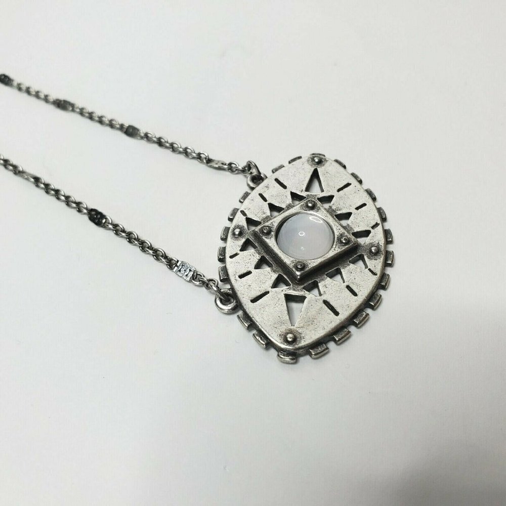 American Eagle Outfitters Women's Necklace Silver Toned Faux Gem